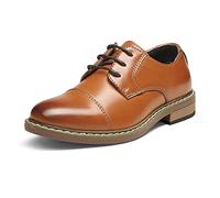 Bruno Marc Scarpe Stringate per Ragazzi Scarpe Eleganti Oxford Classiche Derby Formali per Ragazzo Sposalizio Partito,Size 37.5,Marrone,SBOX211K