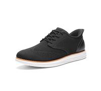 Bruno Marc Sneakers Eleganti Uomo in Mesh - Scarpe Casual Leggere Stringate Oxford Ideali per Camminare,Size 44.5,Nero,BMUMOX2415
