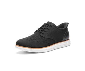 Bruno Marc Sneakers Eleganti Uomo in Mesh - Scarpe Casual Leggere Stringate Oxford Ideali per Camminare,Size 41.5,Nero,BMUMOX2415