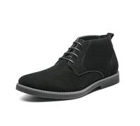 Bruno Marc Stivaletti Chukka Invernali da Uomo Stivaletti Stringati in Pelle Scamosciata Stivali Uomo Desert Boots,Size 43,Nero,Chukka