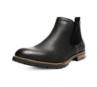 Bruno Marc Stivali da Uomo Chelsea Boots Impermeabili Stivaletti Elastico Outdoor Vintage Ankle Boot Classic Ankle Stivaletto in Pelle,Size 41,Nero,PHILLY-2
