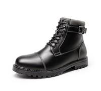 Bruno Marc Stivali da Uomo Chukka Stivale Vintage Oxford Uomo Stivali da Lace-Up Casual Motociclista Uomo,Size 46,Nero,ENGLE-05