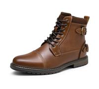 Bruno Marc Stivali da Uomo Chukka Stivali Militari Uomo Scarponi Tattici Militari Stivali Uomo da Casual Motociclista con Zip Laterale,Size 43.5,Cammello,Philly_10