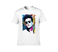 Bruno Mars American Singer R&B Pop Rock Hip Hop Music Men Adult Short Sleeve White S