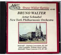 BRUNO WALTER RERITIES 6 - MOZART SINFONIA CONCERTANTE FOR VIOLIN, VIOLA AND ORCHESTRA IN E FLAT MAJOR, KV 364, (JOHN CORIGLIANO, WILLIAM LINCER, NEW YORK P.O. 10/03/1946) & PIANO CONCERTO NO. 22 (SCHNABEL, NEW YORK P.O. , 13/11/1941) - AS DISC
