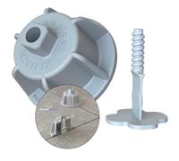 Brunoplast NIVIFIX - Starter set Pro grigio, 300 pezzi, sistema di livellamento piastrelle da 1,7 mm, per piastrelle da parete e pavimento di spessore 12 - 20 mm, supporto per piastrelle per