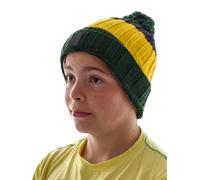 Brunotti Berretto Invernale Lavorato a Maglia Kalrin Verde a Righe Pile Pon-Pon