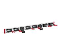 BRUNS Supporto per attrezzi - 75 cm - 6 supporti per attrezzi con 2 ganci per dispositivi, 1 guida di guida, 75 cm di lunghezza, supporto per attrezzi da parete, giardino e garage, porta attrezzi da