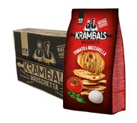 Bruschetta Pomodoro e Mozzarella | Pacco da 70g x12 | Ingredienti Naturali | Croccanti e Gustose | Snack Perfetto per Aperitivi e Spuntini