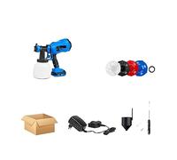 Brusco di pistola a spruzzo elettrico senza spazzole solo 120 0ml hvlp. Home Vernice Spruzzatore flusso Controllo del 4 Ugello Easy Spraying pulito Soffiaggio comodo(Brushless Spray Gun)