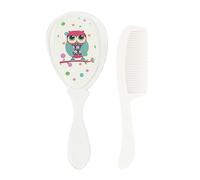 Brush and Comb Set, Soft Bristle Hair Brush for Cradle Cap Grooming, 4.92x1.18x0.2 inches Gentle Massage Shower Scalp Care Kit Infant Hair Care Accessories for Boy Girl