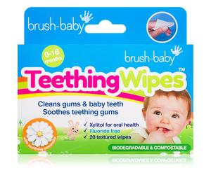 Brush Baby Applemint salviette per i denti per bambini 20 pz