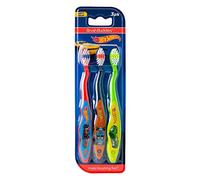 Brush Buddies Hot Wheels Toothbrush for Kids, Toddler Toothbrushes, Children's Toothbrushes, Soft Bristle Toothbrushes for Kids, 3PK