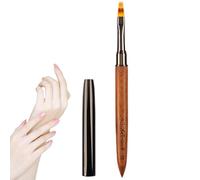 Brush - Comfortable Nail Design Painting Brushes, Sandalwood Nails Brushes For Home Use And Professional Nails Salon, Thin Details, Fine Drawing, Salon At Home