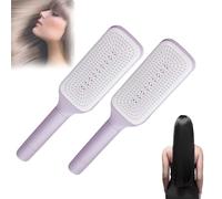 Brush Master Spazzola per capelli autopulente, 2025, con sollevamento rotante retrattile, pettine massaggiante antistatico, dite addio ai capelli aggrovigliati (2 pezzi, viola)