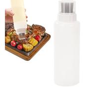 Brush Oil Bottle - Kitchen Oil Dispenser with Silicone Basting Brush | Household Oils Applicator with Dustproof Cover & Visual Scale | For BBQ, Pastry, Grilling, Cooking, Frying, Baking, Air Fryer, He