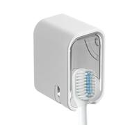 Brush Organizer - Compact Wall Mounted Holder, Multi Slot Toothbrush Rack with Anti Drip Feature, Hygienic Storage Function, Ideal for Bathroom Countertop Shower Dorm Hotel RV Travel Use