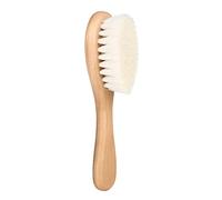 Brush, Peluche di Capra Morbida per Capelli per Neonati, Pennello per Massaggio per Bambini per Toelettatura per la Testa, con Manico in Legno Ergonomico per le Mamme