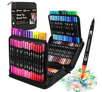 Brush Pen Lettering 100 colori Pennarelli Doppia Punta Fine e Punta Pennello