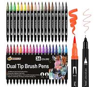 Brush Pen Lettering 36 colori Pennarelli Doppia Punta Fine e Punta Pennello