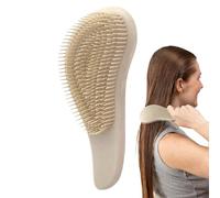 BRUSH Per - 18,5 Cm Bruppa Per In Naturale | Massaggio Del Cuoio Capelluto Con Paglia Di Grano-hàarbrush | Pennello Discreto Per Ricci Lisci | Le Zanne Delicate Riducono