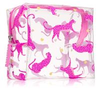 BrushArt Accessories Transparent cosmetic bag trousse per cosmetici trasparente Cheetah in love 15 x 14 x 9 cm 1 pz
