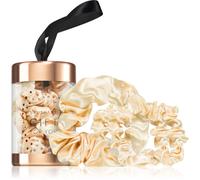 BrushArt Gift for You Slim & Midi satin scrunchie set elastici per capelli Blonde latte 3 pz