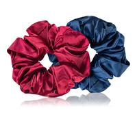 BrushArt Hair Large satin scrunchie set elastici per capelli Red & Blue