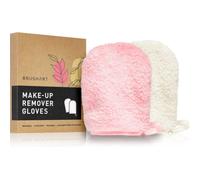 BrushArt Home Salon Make-up remover gloves guanto struccante PINK, CREAM 2 pz