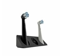 BrushDock Portaspazzolino adatto per Oral-B & Oral-B iO - senza fori con cuscinetto adesivo - 1-4 slot - igienico, salvaspazio e ad asciugatura rapida (bianco, 3 slot Oral-B)