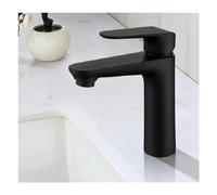 Brushed d or Gray Brass Bathroom Sink Faucet Cold hot Water Basin Mixer tap Faucet, Vessel (Low Gray)