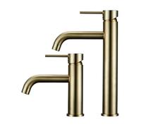 Brushed Gold Basin Faucet Solid Brass Hot And Cold Water Basin Mixer Sink Tap Deck Mounted Bathroom Taps(PURPLE)