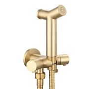 Brushed gold,Spruzzatore Bidet Portatile Per WC, Controllo Della Pressione Dell'acqua, Set Di Accessori Per Bidet in Ottone Con Acqua Fredda Per Lavaggio Femminile