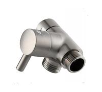 (brushed) Shower Arm Diverter Valve, Bathroom Brass G1/2 3 Way Shower System Component Replacement For Handheld Fixed Spray Shower Head A