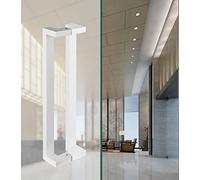 Brushed Stainless Steel Push Pull Bar Handles,15/13/16 in Door Handle for Kitchen, for Office Closet Barns, Two-Side Design, Matte Finish(White,80cm/31.5in)