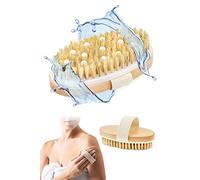 BrushLee Spazzola Corpo a Secco con Setole Naturali - Dry Brushing Anticellulite, Esfoliante, Rassodante - Per Massaggio Gambe, Glutei, Addome - Effetto Tonificante