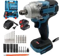 Brushless Avvitatore a Impulsi PRO 800W 400Nm doppia batteria con 24 inserti