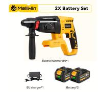 Brushless Electric Hammer Drill, Cordless 4-speed Impact Rotary Drill, 26mm
