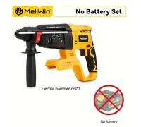 Brushless Electric Hammer Drill, Cordless 4-speed Impact Rotary Drill, 26mm