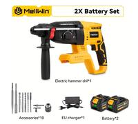 Brushless Electric Hammer Drill, Cordless 4-speed Impact Rotary Drill, 26mm