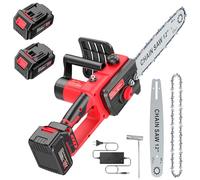 Brushless Mini Motosega a Batteria per Potatura 12 Pollici, Motosega Elettrica 2 Batteria 3000 mAh Sega Elettrica per Potatura per Tagliare Legna, Potare Rami, Giardini
