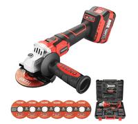 Brushless Smerigliatrice ad angolo senza fili 9.800 giri/min(Ø disco da barba, da 125 mm), TEENO 2 batterie agli ioni di litio da 20 V 3,0 Ah