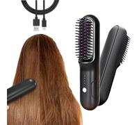 Brusho Hair Pro Brusheo, spazzola lisciante Brusho senza fili, piastra portatile, regolazione a tre velocità, ricarica USB