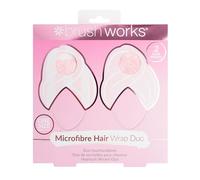 Brushworks Turbante per capelli Hair Wrap – Microfibra – Confezione 2 pezzi