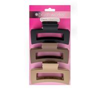 Brushworks Classic Claw Clips - 3 Pack
