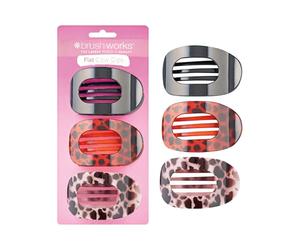 Brushworks Flat Claw Clip Set, Designed for All-Day Comfort with a Secure Grip, Flat Shape for Easy Lounging & Driving, Perfect for Updos,Vegan & Cruelty-Free
