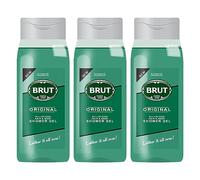 Brut Original All In One Showergel doccia per capelli e corpo, 3 flaconi da 500 ml ciascuno