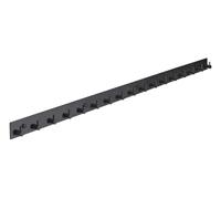 Brute Strength - Appendiabiti da parete inox - Nero - 17 ganci · 116 cm
