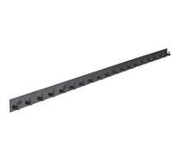 Brute Strength - Appendiabiti da parete inox - Nero - 19 ganci · 130 cm