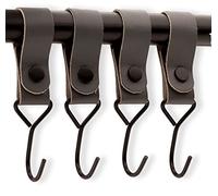 Brute Strength - Ganci a S con passante in pelle - Grigio - 4 pezzi